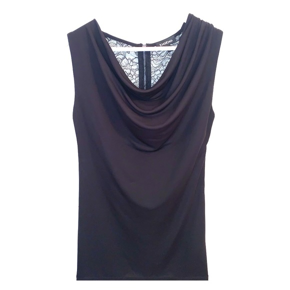 Bebe brand very pretty top with lace detailed back - Picture 1 of 6